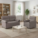 Sofa Sæt 2 stk. Gråbrun Stof