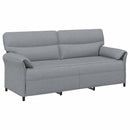Sofa Sæt 2 stk. Lysegrå Stof