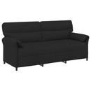 Sofa Sæt 2 stk. Sort Stof