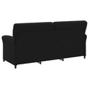 Sofa Sæt 2 stk. Sort Stof