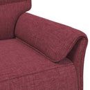 Sofa Sæt 2 stk. Vinrød Stof