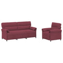 Sofa Sæt 2 stk. Vinrød Stof