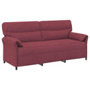 Sofa Sæt 2 stk. Vinrød Stof