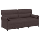 Sofa Sæt 2 stk. Mørk Brun Stof