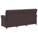 Sofa Sæt 2 stk. Mørk Brun Stof