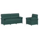 Sofa Sæt 2 stk. Mørkegrøn Stof