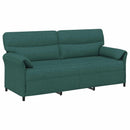 Sofa Sæt 2 stk. Mørkegrøn Stof