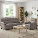 Sofa Sæt 2 stk. Gråbrun Stof