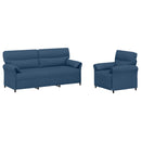 Sofa Sæt 2 stk. Blå Stof