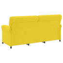 Sofa Sæt 2 stk. Lys Gul Stof