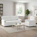 Sofa Sæt 2 stk. Hvid Stof