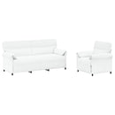Sofa Sæt 2 stk. Hvid Stof