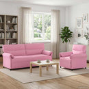 Sofa Sæt 2 stk. Lyserød Stof