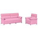 Sofa Sæt 2 stk. Lyserød Stof