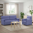 Sofa Sæt 2 stk. Jeans blå Stof