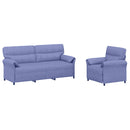 Sofa Sæt 2 stk. Jeans blå Stof