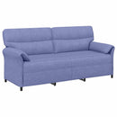 Sofa Sæt 2 stk. Jeans blå Stof