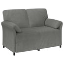 Sofa Sæt 2 stk. Mørkegrå Fløjl