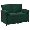 Sofa Sæt 2 stk. Mørkegrøn Fløjl