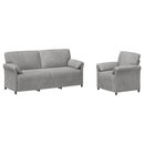 Sofa Sæt 2 stk. Lysegrå Fløjl