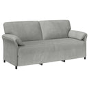 Sofa Sæt 2 stk. Lysegrå Fløjl