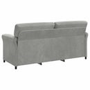 Sofa Sæt 2 stk. Lysegrå Fløjl