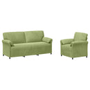 Sofa Sæt 2 stk. Lys grøn Fløjl