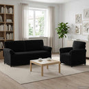 Sofa Sæt 2 stk. Sort Fløjl