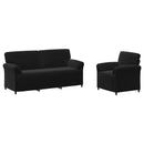 Sofa Sæt 2 stk. Sort Fløjl