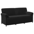 Sofa Sæt 2 stk. Sort Fløjl