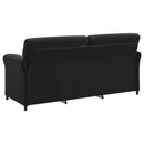 Sofa Sæt 2 stk. Sort Fløjl