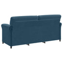 Sofa Sæt 2 stk. Blå Fløjl