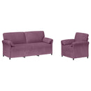 Sofa Sæt 2 stk. Lilla Fløjl