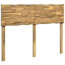 Sengegavl med naturkant ROSTOCK Hvid 120 cm Massivt Akacietræ