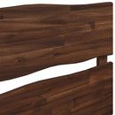 Sengegavl med naturkant ROSTOCK Mørk Brun 120 cm