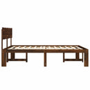 Dobbelt Sengestel med Hovedgærde ROSTOCK Mørk Brun 135 x 190 cm