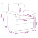 1-personers sofa Mørkegrå 88 x 83 x 95 cm Fløjl