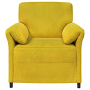 1-personers sofa Gul 88 x 83 x 95 cm Fløjl