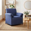 1-personers sofa Politi blå 88 x 83 x 95 cm Fløjl