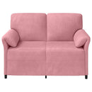 2-personers sofa Lyserød 138 x 83 x 95 cm Fløjl