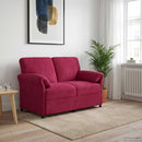 2-personers sofa Vinrød 138 x 83 x 95 cm Fløjl