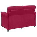 2-personers sofa Vinrød 138 x 83 x 95 cm Fløjl
