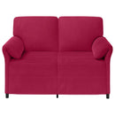 2-personers sofa Vinrød 138 x 83 x 95 cm Fløjl