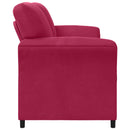 2-personers sofa Vinrød 138 x 83 x 95 cm Fløjl