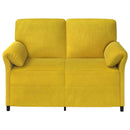 2-personers sofa Gul 138 x 83 x 95 cm Fløjl