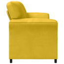 2-personers sofa Gul 138 x 83 x 95 cm Fløjl