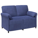 2-personers sofa Politi blå 138 x 83 x 95 cm Fløjl