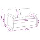 2-personers sofa Lyserød 158 x 83 x 95 cm Fløjl