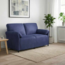 2-personers sofa Politi blå 158 x 83 x 95 cm Fløjl