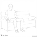 3-personers sofa Mørkegrå 198 x 83 x 95 cm Fløjl
